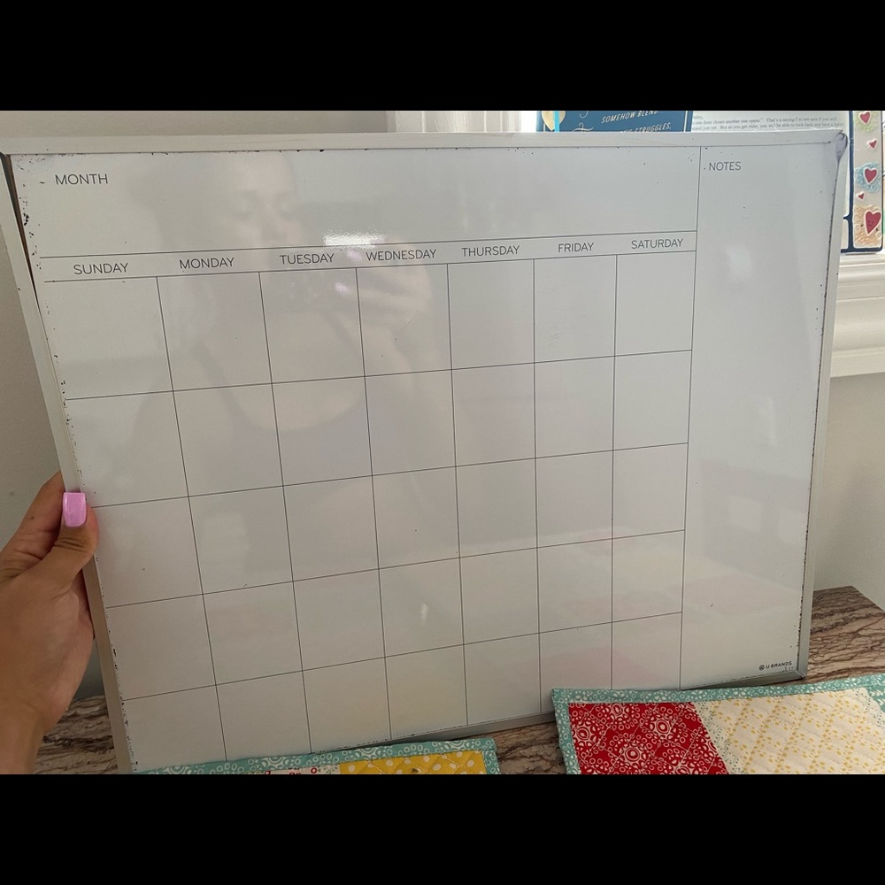 calendar dry erase board